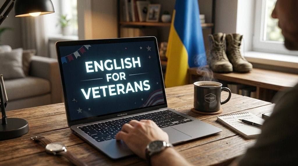 Безкоштовний курс англійської з нуля для ветеранів